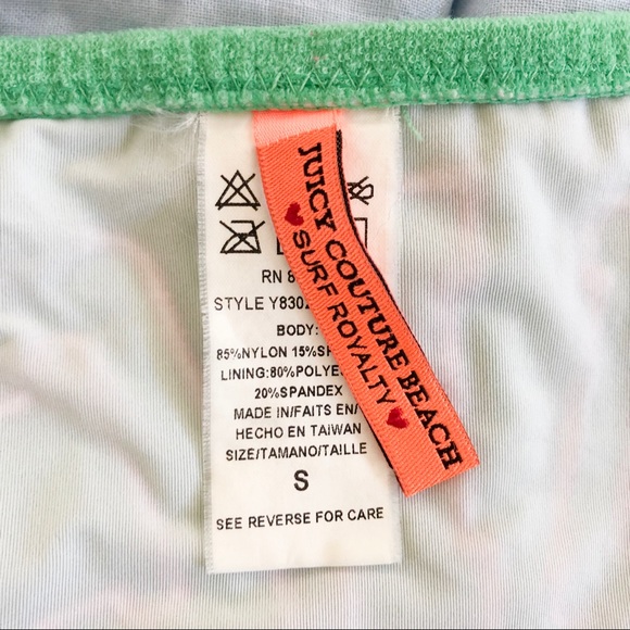 Juicy Couture Pink & Green Terrycloth Bikini Set - Picture 7 of 7